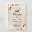 Search for rustic floral birthday invitations 70th