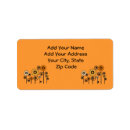 Search for orange daisy return address labels Daisies