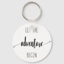 Search for adventure begins key rings Black and white