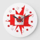 Search for canadian flag clocks Red and white