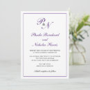 Search for purple border wedding invitations Classic