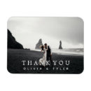 Search for bride and groom rectangular wedding magnets Typography