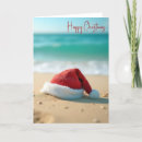 Search for surfing santa christmas cards Sand