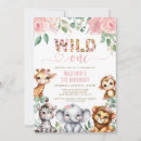 Search for gold 1st birthday invitations Jungle