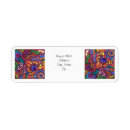 Search for hippie return address labels Colorful