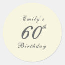 Search for 60th birthday party stickers Typography