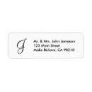 Search for monogram template return address labels Custom