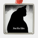 Search for cat silhouette christmas tree decorations Black