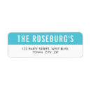 Search for turquoise and black return address labels Bold