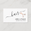 Search for hairdresser referral cards Scissors logo