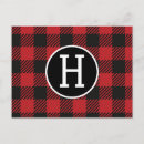 Search for red gingham postcards Buffalo plaid