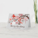 Search for bird christmas cards Red