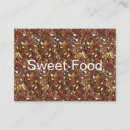 Search for homemade food business cards Sweets