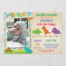 Search for dinosaur photo birthday invitations Dinosaurs