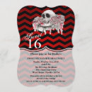 Search for gothic sweet 16 invitations Skull