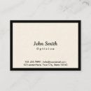 Search for optometry business cards Optician