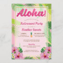 Search for tropical hawaiian retirement invitations Pink