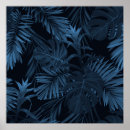 Search for floral leaf pattern posters Blue