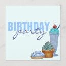 Search for sweets and treats birthday invitations Doughnut