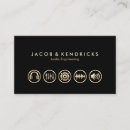 Search for sound engineer business cards Black