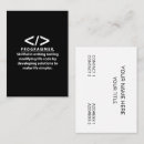 Search for programmers business cards Professional