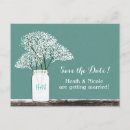 Search for mason jar save the date postcards Country