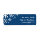 Search for blue snowflakes return address labels Simple