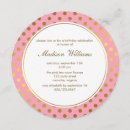 Search for pink polka dots invitations Gold