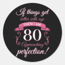 Search for funny 80th birthday stickers Humour