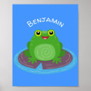 Search for green frog posters Lily pad