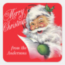Search for vintage st nick stickers Merry christmas