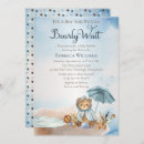 Search for blue umbrella invitations We can bearly wait