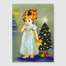 Search for vintage little girl christmas cards Winter