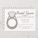 Search for diamond ring bridal shower invitations Bride
