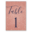 Search for navy and gold table cards Number