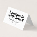 Search for handmade with love business cards Minimal