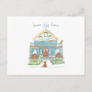 Search for socialization postcards Blue