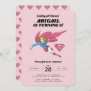 Search for supergirl birthday invitations Girls