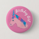 Search for unicorn birthday badges Girl