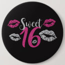 Search for birthday girl 16 badges Pink