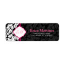 Search for black and white damask return address labels Floral