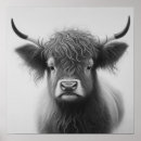 Search for black and white cow art Portrait