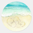 Search for beach heart wedding stickers Florida