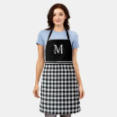 Search for gingham monogram aprons For her