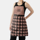 Search for black and gold monogram aprons Cute