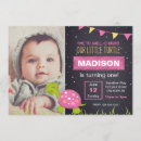 Search for chalk birthday invitations Pink