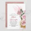 Search for rose gold glitter graduation invitations Floral