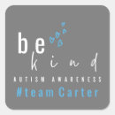 Search for autism awareness square stickers Support