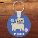 Search for cartoon pug key rings Cute