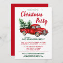 Search for red vintage truck invitations Red and green